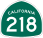 Image of SR-218 road sign